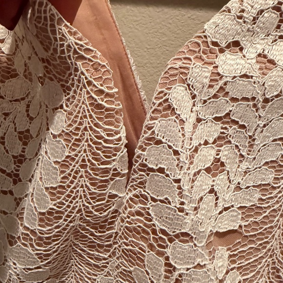 NWT Lulus All of My Heart White Lace Skater Dress - Picture 6 of 6